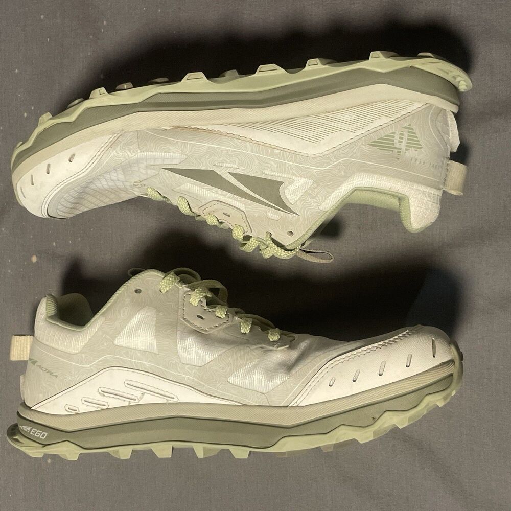 Altra Lone Peak 6 Womans Size 9 White Light Green Trail Hiking - Picture 5 of 8